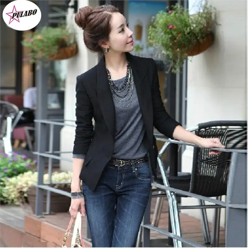 PULABO Spring Autumn Fashion Blazer Jacket Women Suit European Work OL Thin Suit Blazer Long Sleeve Mujer Blazer Outerwear 03