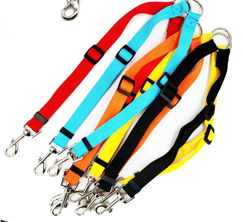 Nylon-Hundeleine, bunte Zugleine, abnehmbare Doppel-Hundeleine für zwei Hunde, Nylon-Doppelleinen-Set für 2 Hunde – Detail 5