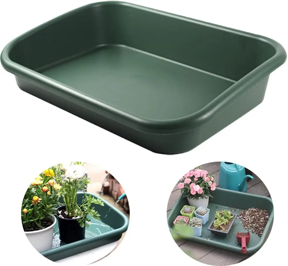 

Garden Tidy Tray, Multifunctional One Piece Potting Tray for Seeding, Mixing, Growing and Pot Storage, Succulent and Cac