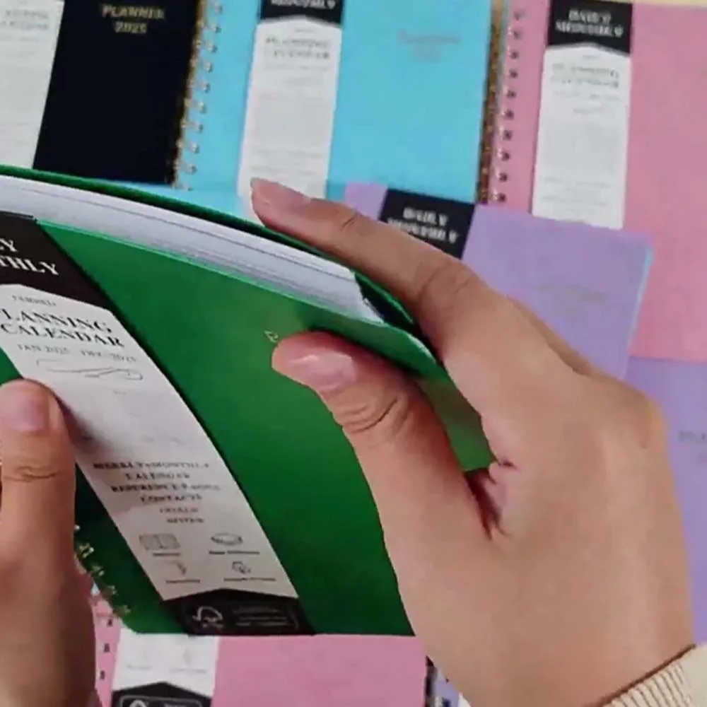 With Index Tags Coil 2025 Planner Notebook 365 Days Daily Plan a5 Agenda Notebook Diary Notepad Time Organizer Schedule Notepad