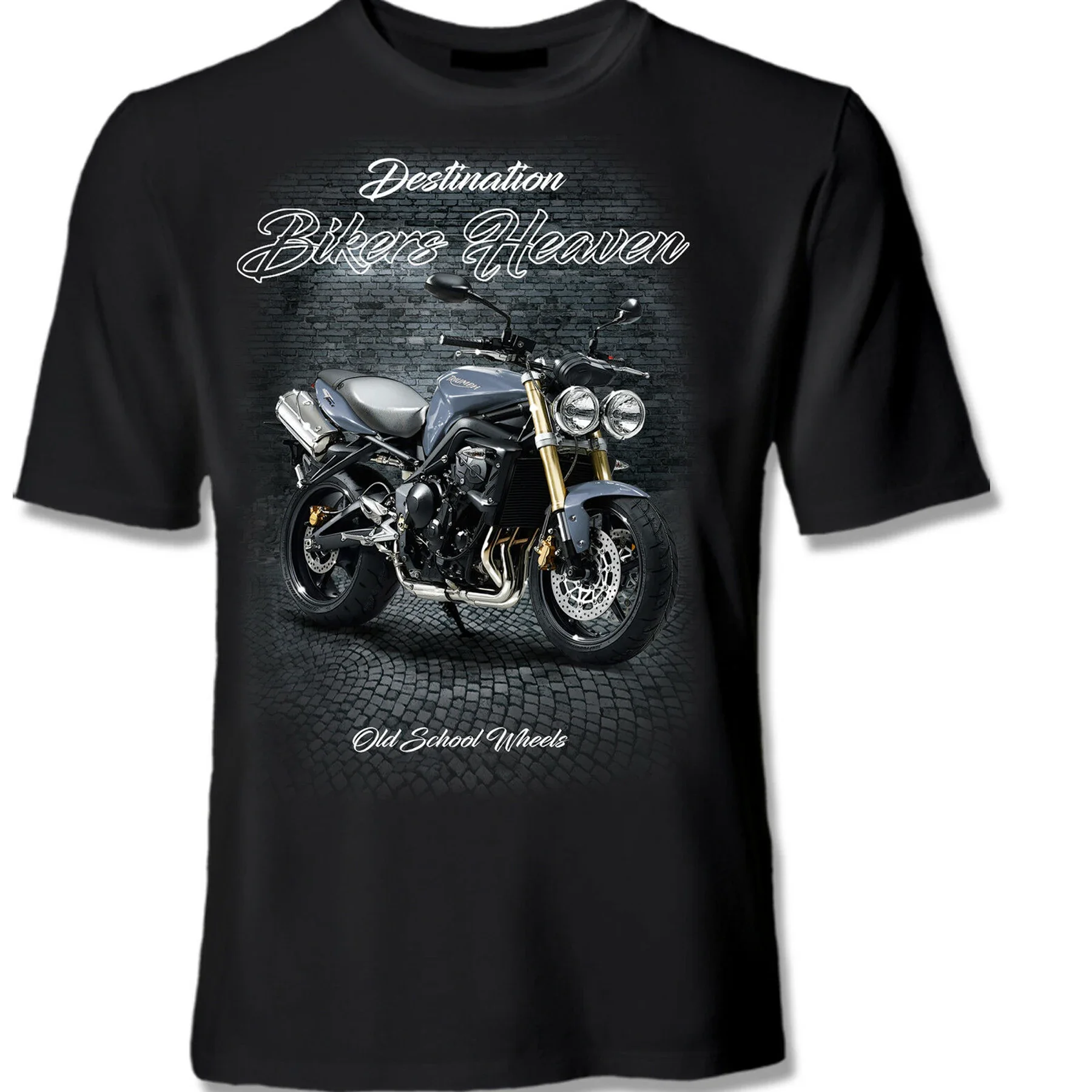 

Vintage Street Triple Motorcycle Bikers Heaven T-Shirt 100% Cotton O-Neck Summer Short Sleeve Casual Mens T-shirt Size S-3XL