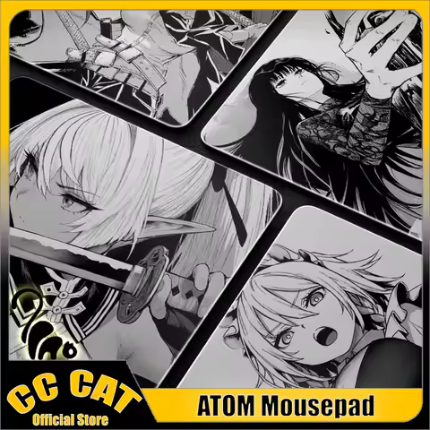 ATOM Gaming Mousepad Balanced Neutral Mouse Pad 350x300x4mm Rubber Mousepad 450x400x4mm E-sports PC Gamer Accessories Cstom Gift