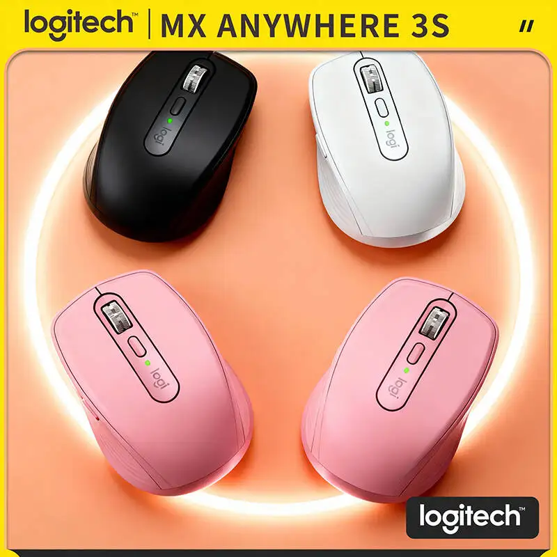 

Logitech MX Anywhere 3S Office Mouse - 8K DPI Glass Tracking, Hyper-Scroll, Silent Click, USB-C Charging for Dorm Office
