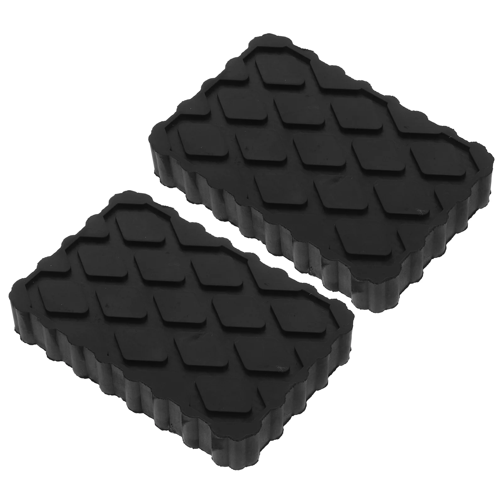 2 Pcs Car Shock Absorber Lift Blocks Floor Trailer Stabilizer Jacks Pad Parts Travel Pads Black