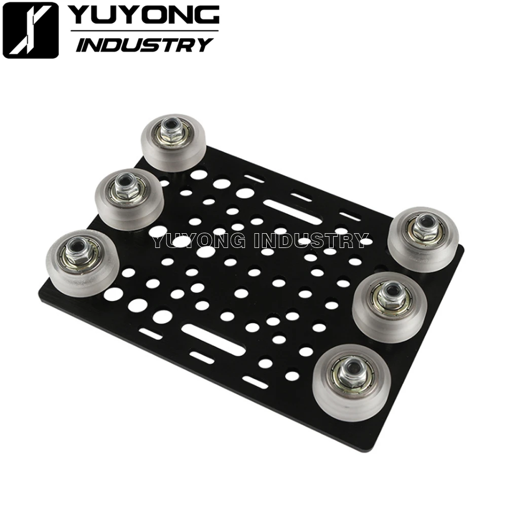 

Black Anodized Aluminium V-Slot Gantry Plate Set 20 - 80mm with V-Slot Solid V Wheel Kit for CNC Machine Parts