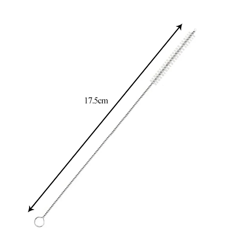 Trinkhalm-Reinigungsbürsten-Set, wiederverwendbarer Rohr-Rohrreiniger, Nylon-Edelstahl, langer Griff, Reinigungsbürsten für Strohhalme – Detail 6