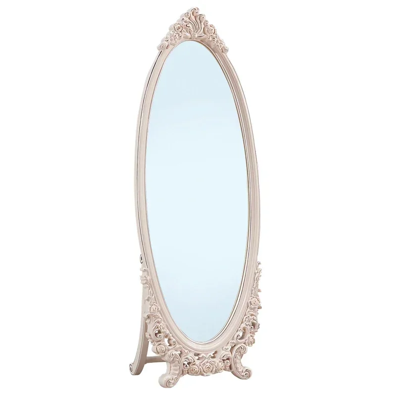 

yh European-style full-length mirror, American-style cloakroom, bedroom luxury all-solid wood carved floor-to-ceiling mirror