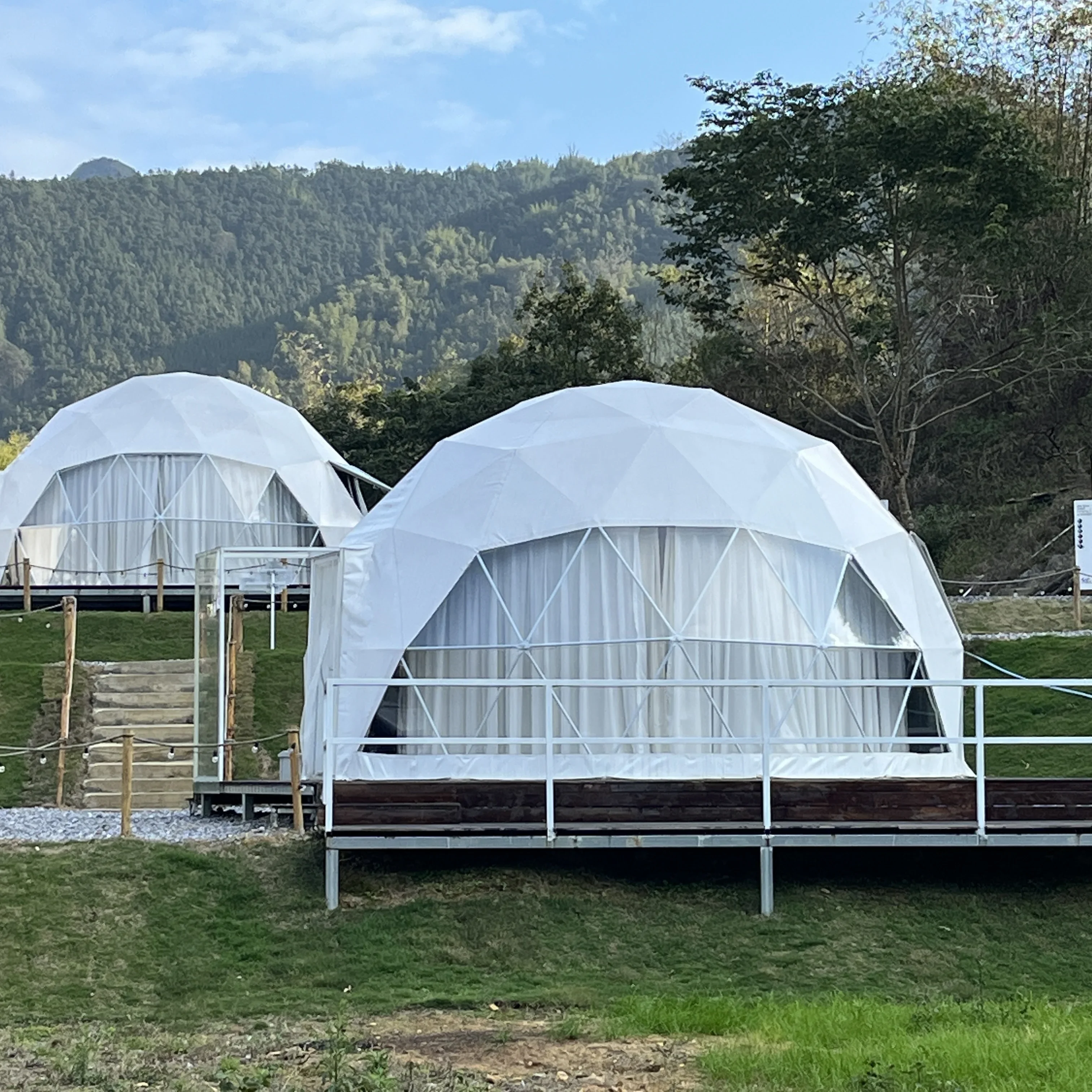 luxury 6m 8m 10m 12m 15m and customized sizes hotel  camping resort geodesic dome tent