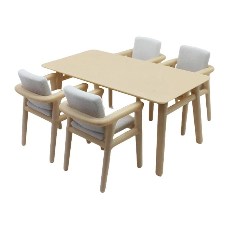 

23GD 5pcs Dollhouses Mini Dining Table Стул модель мебели набор для творческой ролевой игры