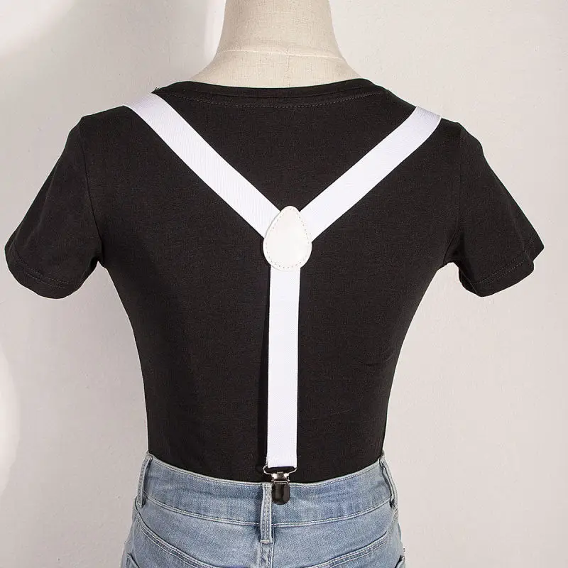 Anti-drop suspenders denim shoulder straps suspenders pants set children's suspenders clip TF family same style suspenders
