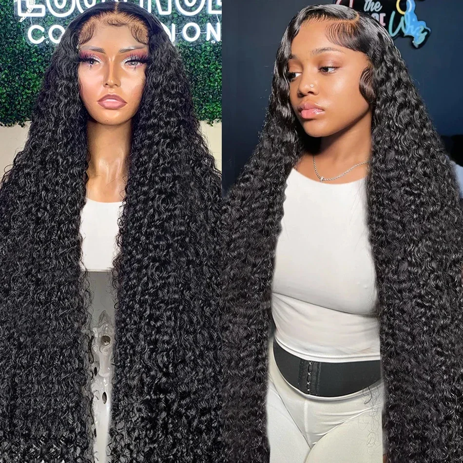 

42Inch Deep Wave 13x4 Lace Frontal Human Hair Wigs Brazilian 13x6 Water Curly Remy Lace Front Wigs Preplucked For Women On Sale