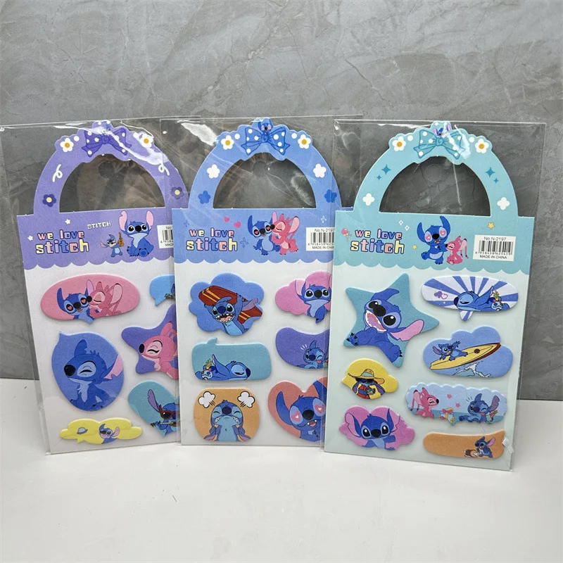 12/48pcs Disney Stitch portable sticky notes anime cute Lilo and Stitch N times stickers student key mark index sticker gift