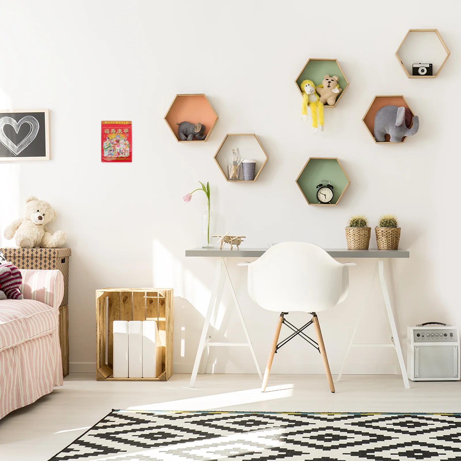 1 szt. Tradycyjny chiński kalendarz na rok Tygrysa 2022, jedna strona na dzień, kalendarz ścienne z dziurkami, z datami księżyca, na ślub, urodziny