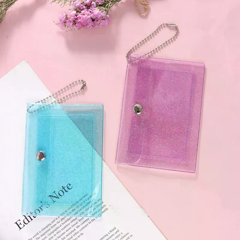 /HTF/Women's Credit Card Holder Wallet Fashion Transparent Waterproof PVC Business Card ID Card Wallet Girl Coin Purse Bag 1Pc