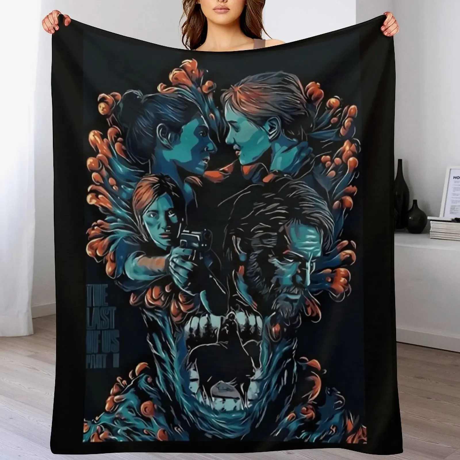 

The Last Of Us Throw Blanket Picnic warm winter Plaid Blankets