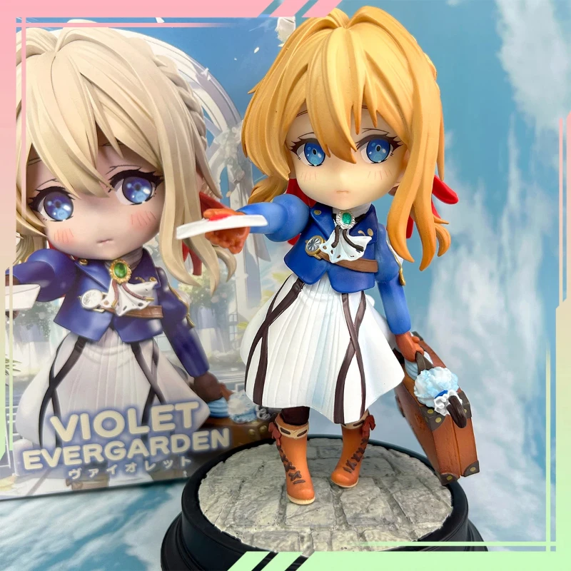 17.5cm Violet Evergarden Figure Violet Evergarden Cute Q Version Anime Collectible Model Desktop Decorations Holiday Toys