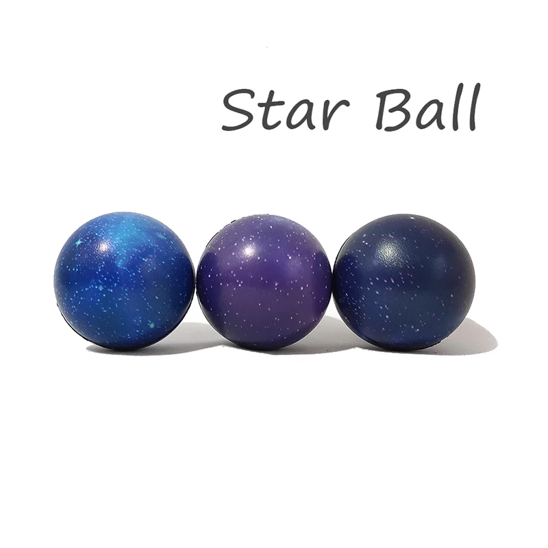 Children Eight Planets Bouncy Ball Toys Moon Star Sponge Elastic Printing Star Ball Educational Stress Relief Toys Teaching Aids