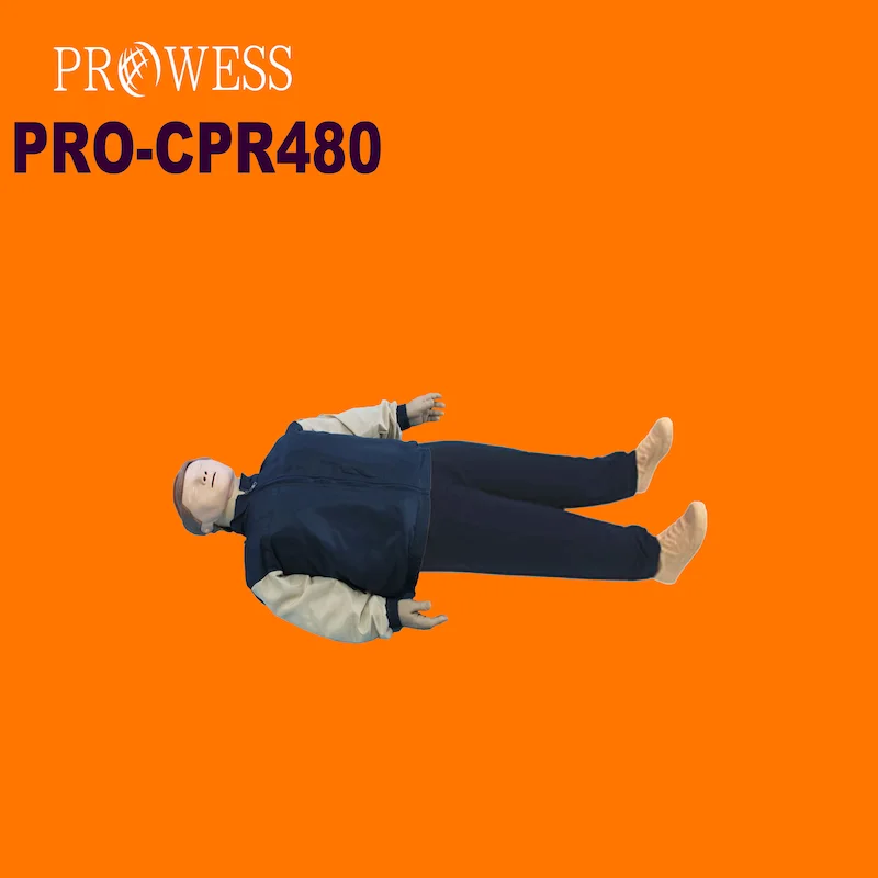 PRO-CPR480 First Aid Practice Full Body Manikin Medical Resuscitation Emergency Manikin Medical School Nursing Care Supplies