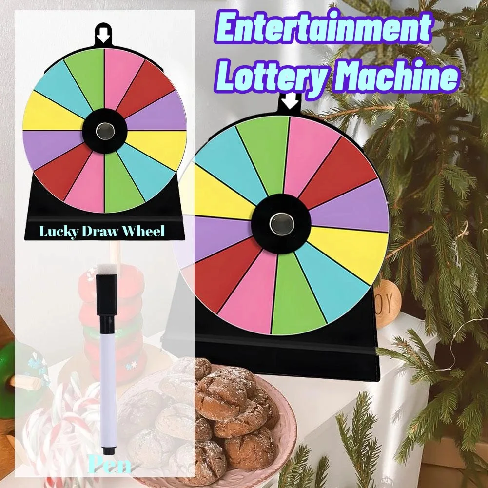 Rotating Wheel Drinking Game for Adults with Base Stand Roulette Wheel Fortune Wheel for Club Restaurant Classroom Party Shops