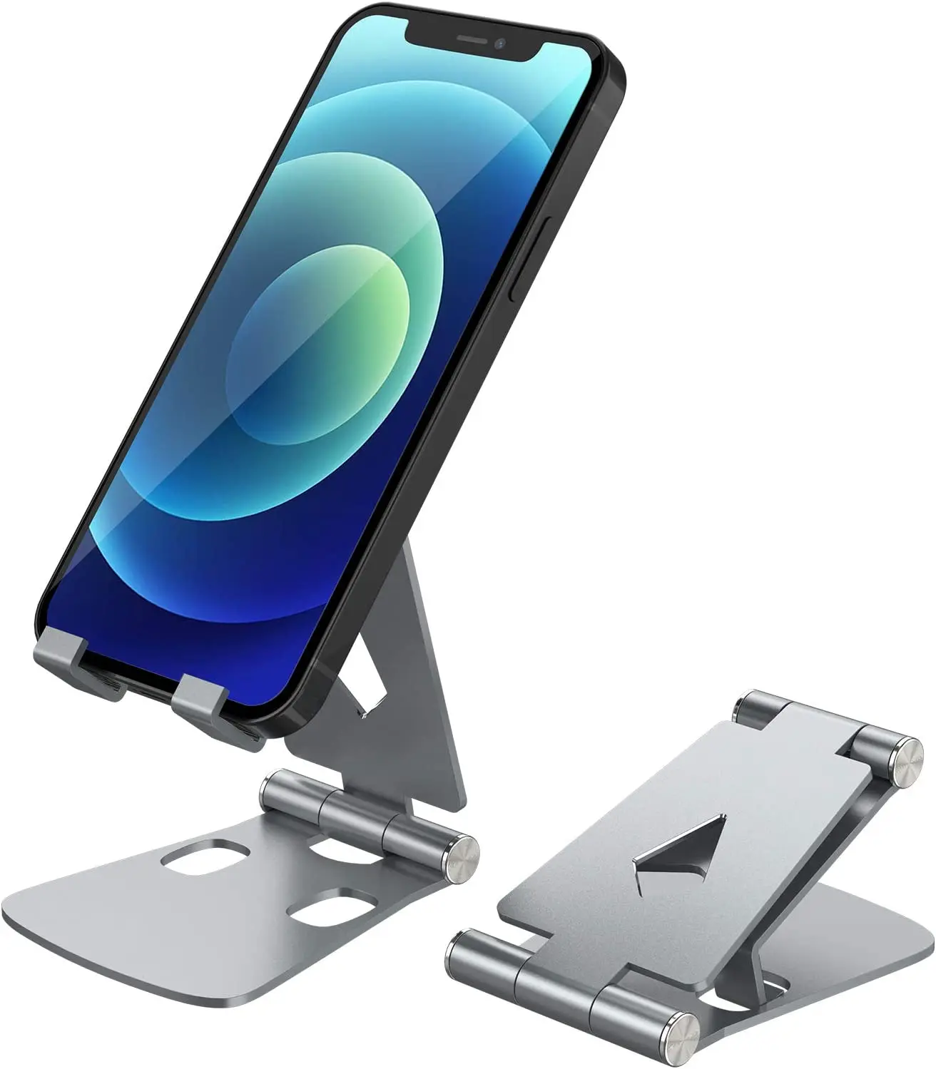 

2-Pack Cell Phone Stand,Fully Foldable,Adjustable Desktop Multi-Angle Phone Holder Cradle Dock for iPhone 11 Xs Max XR 8 Plus 6