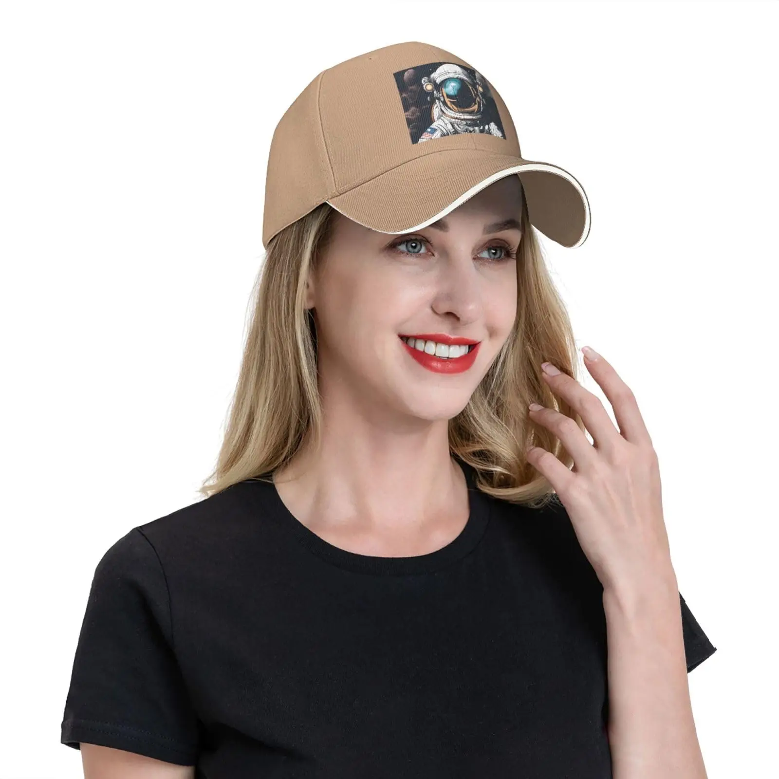 Gorra de béisbol Unisex con estampado de astronauta, gorro de playa transpirable, ajustable, Verano