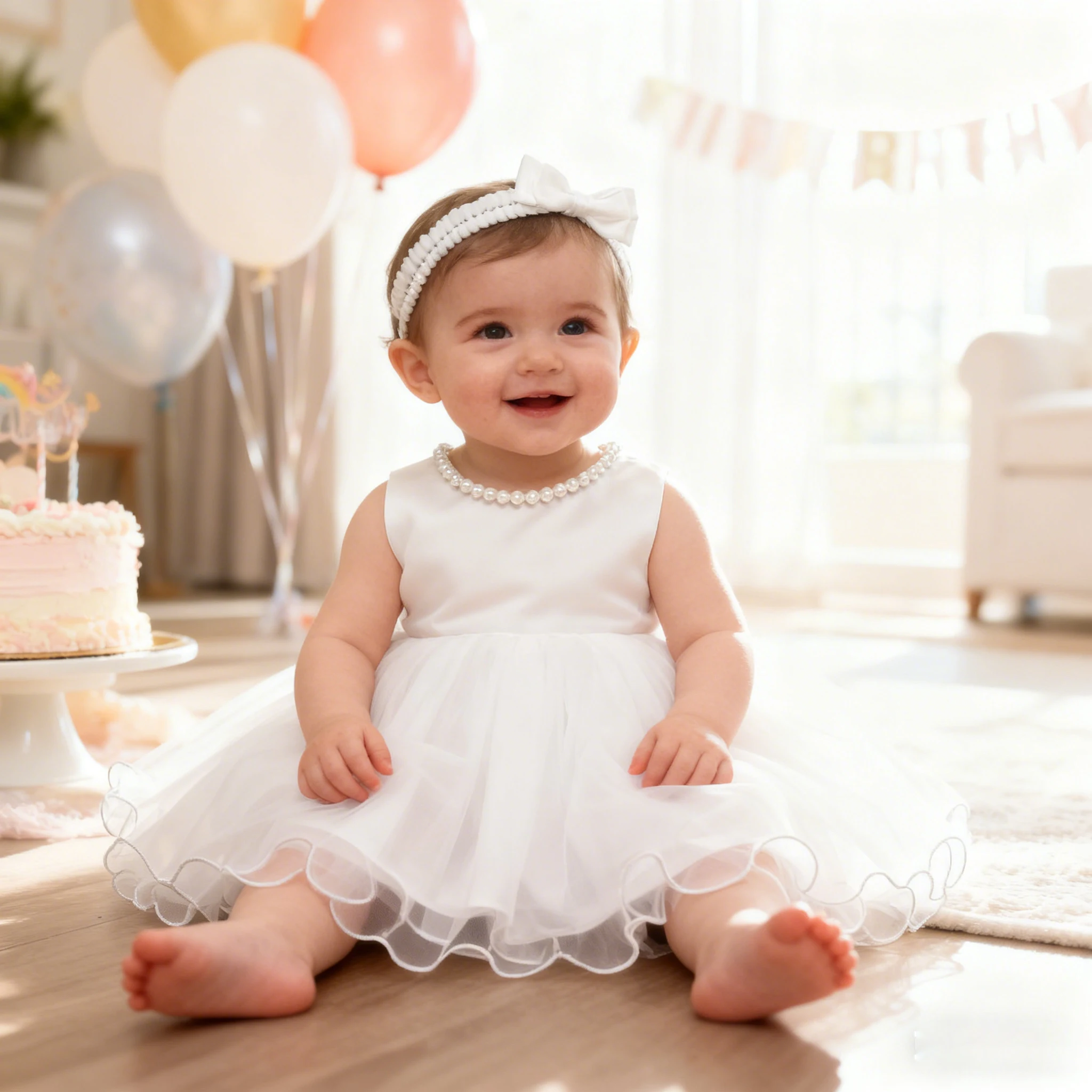 Elegant Dress for Baby 1st Birthday Party Dress Infant Girls baby clothes 0 to 3 months newborn Wedding Dress kid Festive dress