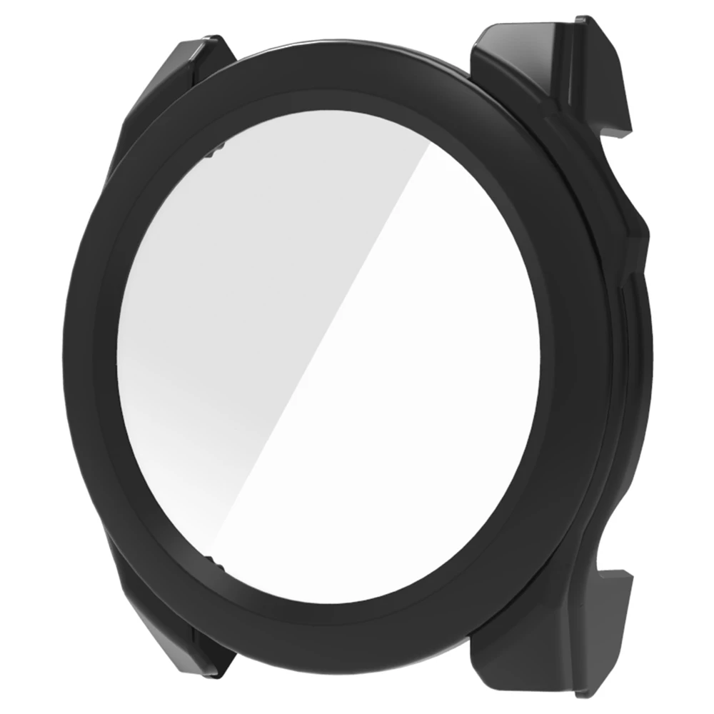 

Для Garmin Fenix 8 47 мм чехол для ПК рамка для часов с пленкой из закаленного стекла - черный