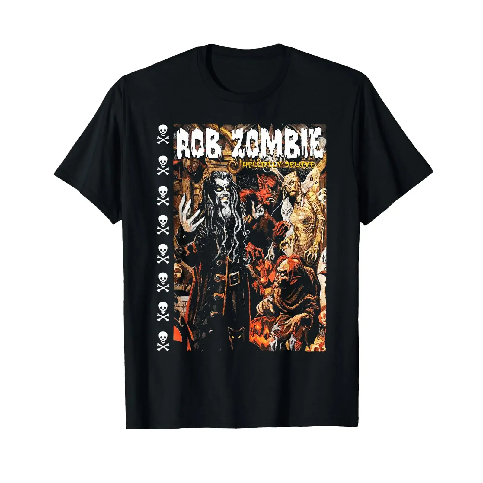 Rob Zombie Hellbilly Deluxe T Shirt vintage Washed Top For Everyday Wear Stylish Soft graphic fashion Casual Versatile Unisex