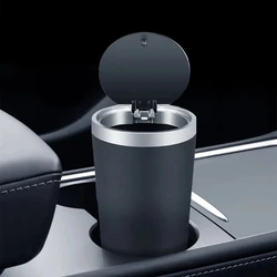 Universal Car Cup Holder Trash Bin Can Organizer with Lid Cover Vehicle Dustbin Waste Rubbish Basket Waterproof Storage Box