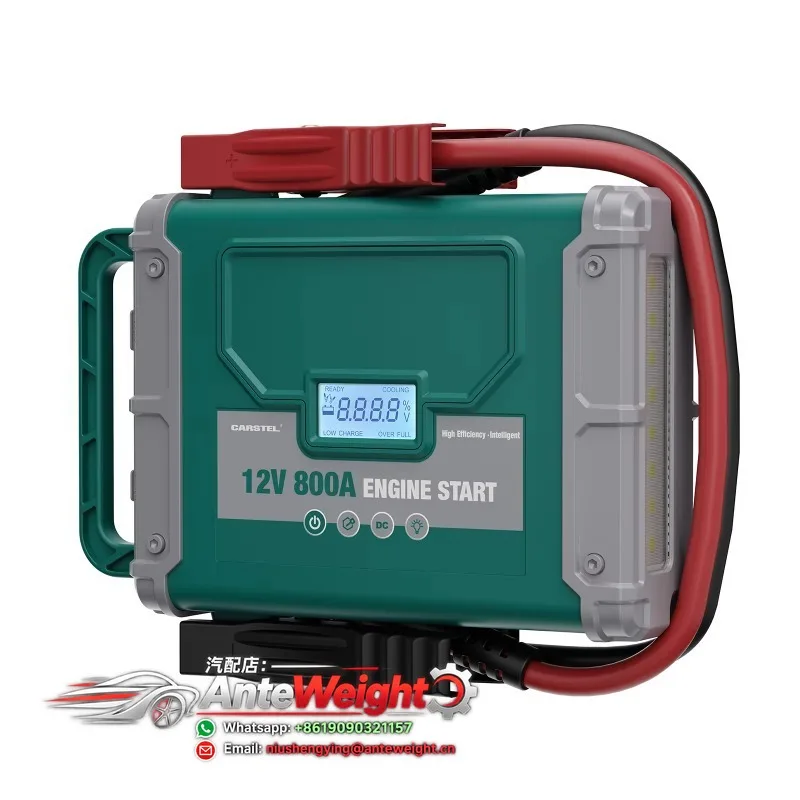 Carstel 800A Jump Starter with LCD Display & LED Light LiFePO4 Battery 32,000mAh for Truck and Motorcycle Emergency Power Boost