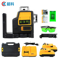 Cross-border green light 12-line laser level automatic leveling 3D wall attachment instrument infrared high-precision wall frame