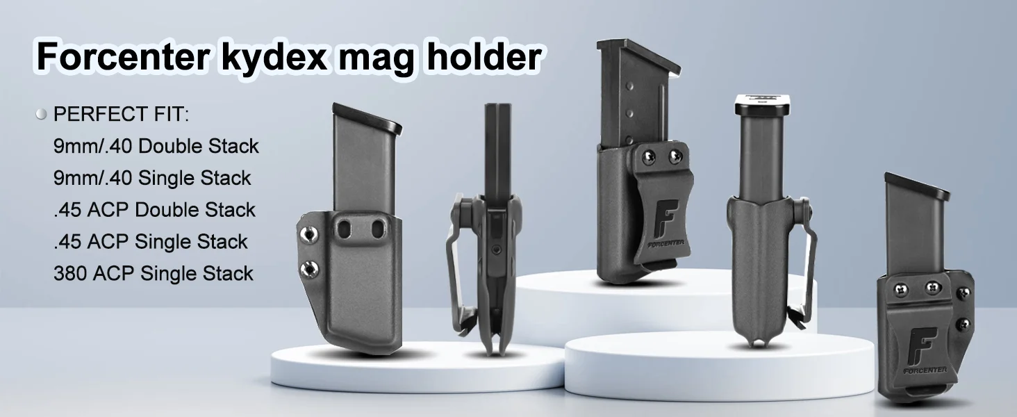 Mag Carrier IWB/OWB Magazinholster Kydex Mag Holster für 9 mm/.40/.45ACP Double Single Stack Ambidextrous Concealed Holster – Detail 4