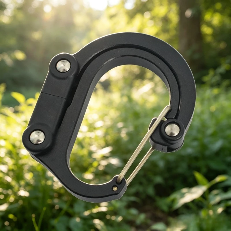 Outdoor Tactical Gear Carabiner Multi Functional Aluminum D Shape Quick Draw Hook for Outdoor Camping Hiking Edc