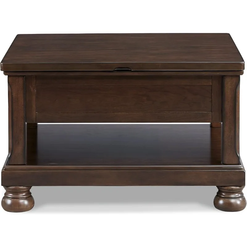 Traditional handcrafted lift-type coffee table, suitable for living room side table, easy to assemble coffee table