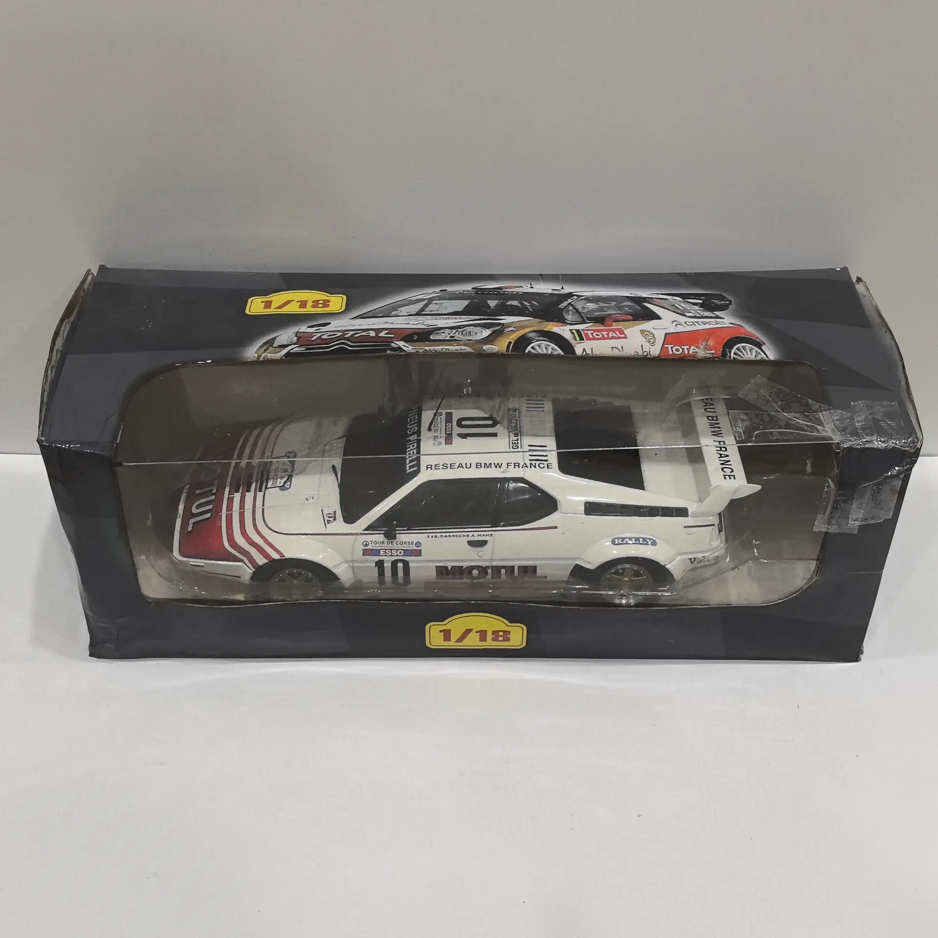 

Box Old Paint Surface Defects The Wheel Hub Is A Bit Blackened Diecast IXO 1/18 Scale BMW M1 #10 Alloy Car Model