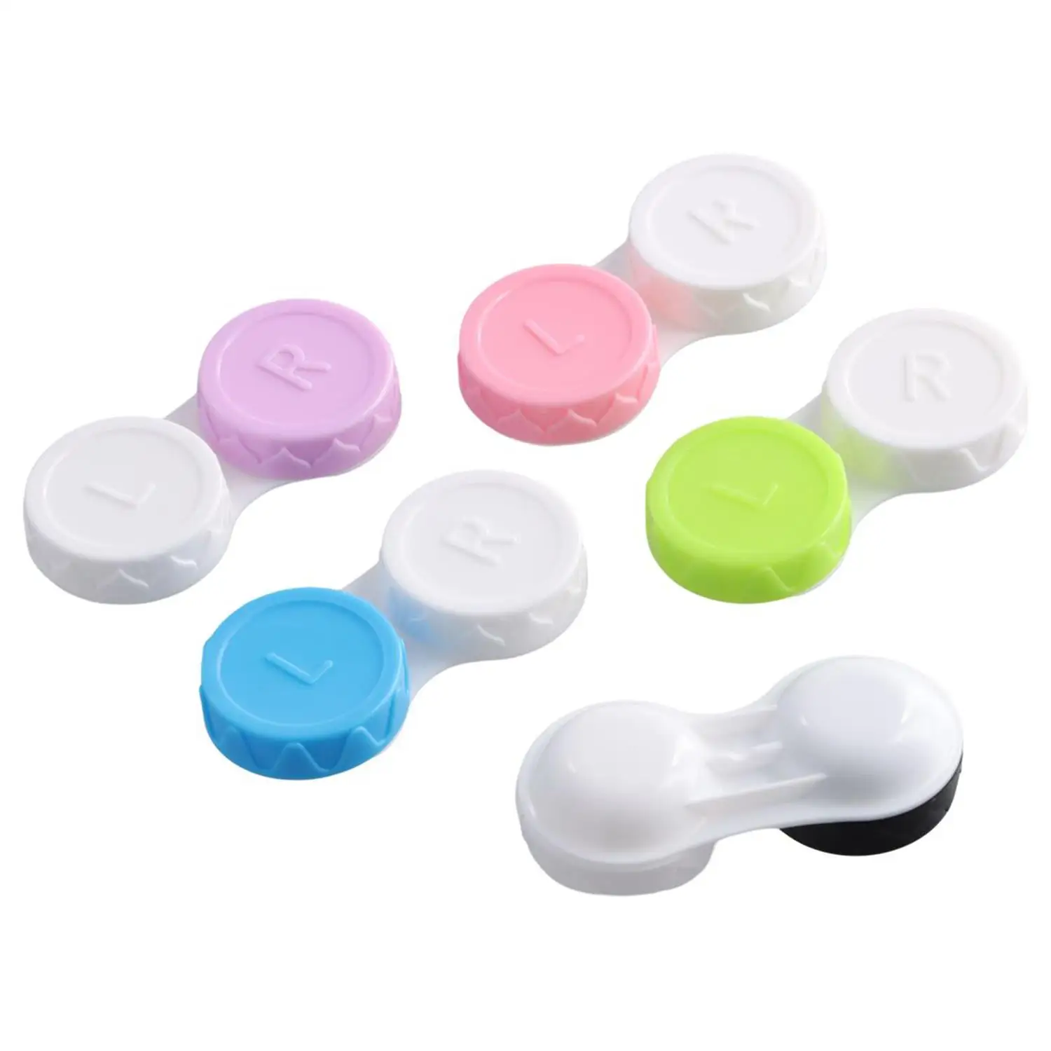 

Simple Glasses Cosmetic Contact Lenses Box Contact Lens Case For Eyes Travel Kit Holder Container Travel Accessories Wholesale