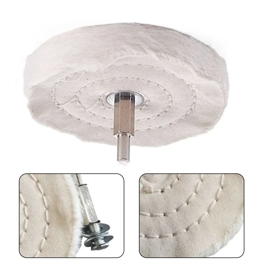 Cotton Cloth 4inch 100mm Polishing Wheel Polishing Pad 15mm Bore For Metal Jewelry Wood Grinding Buffing Polisher Accessories