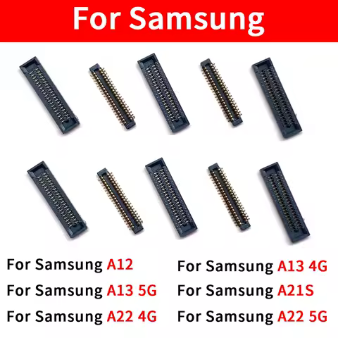 2Pcs/Lot LCD Display Digitizer FPC Connector On Motherboard For Samsung A12 A13 4G 5G A21S A22 4G 5G Plug On Flex Cable