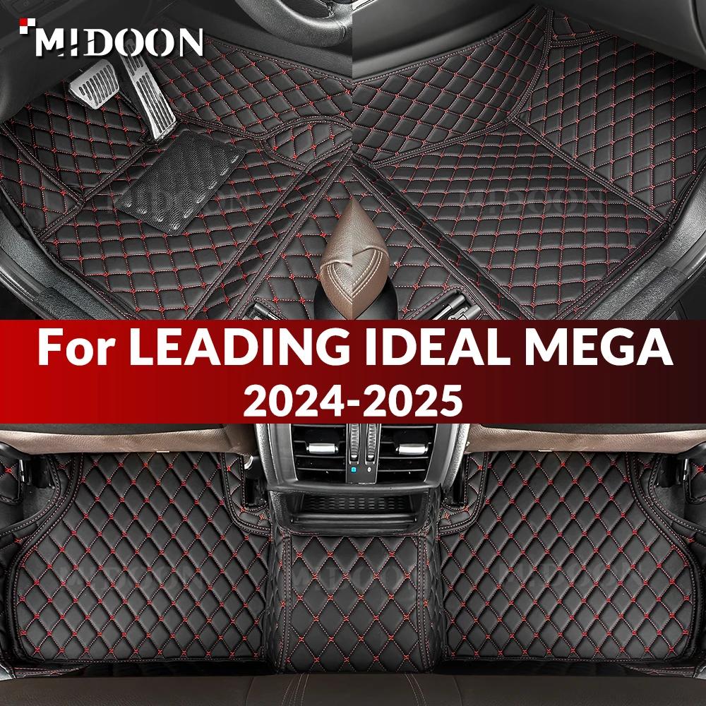 MIDOON Alfombrillas Personalizadas para LEADING IDEAL MEGA 2024-2025, Cubierta de Alfombra para Auto, Accesorios Interiores, Protectoras