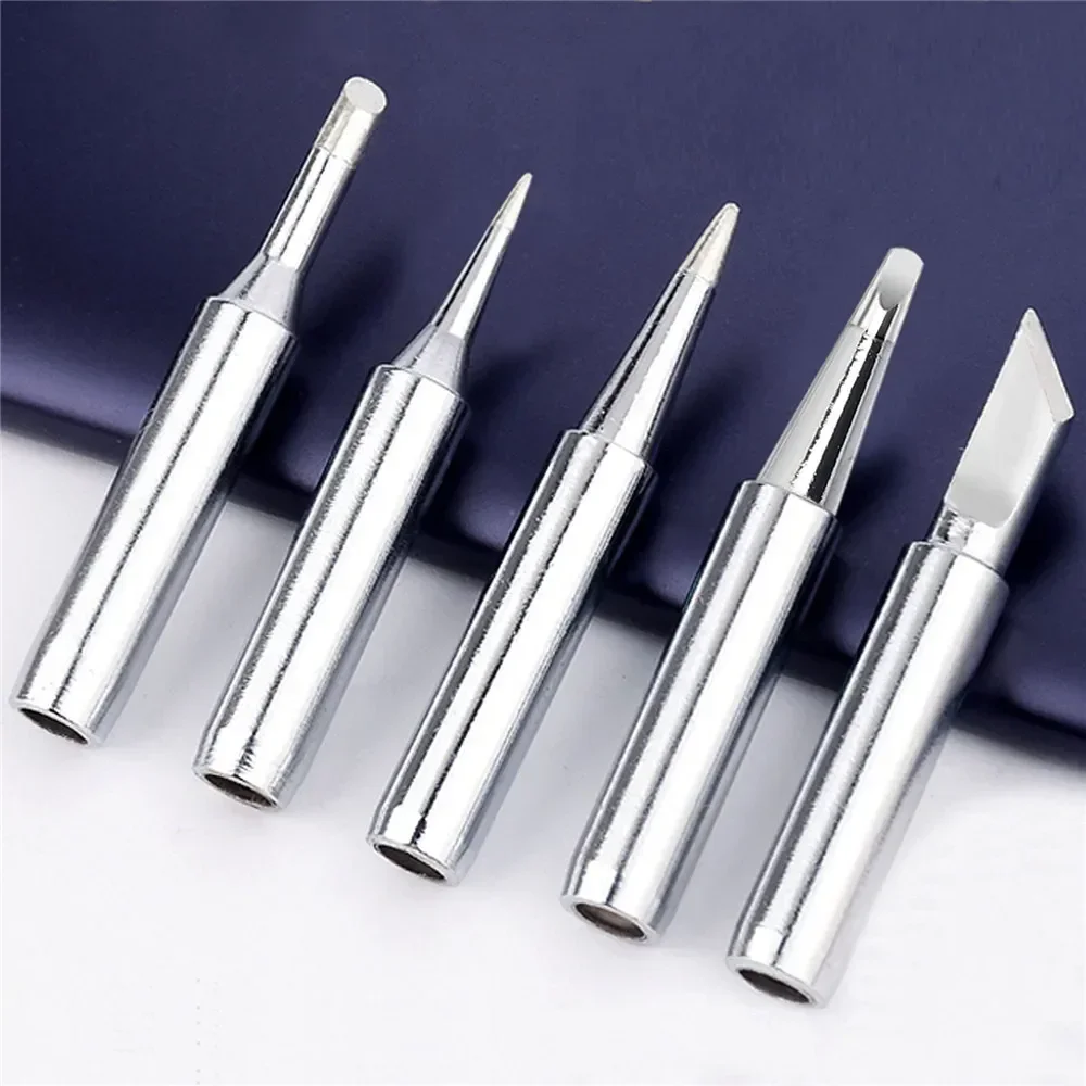 5pcs I+B+K+3C+2.4D Soldering Iron Tip Set Internal Heating Constant Temperature Bare Copper 900M-T Soldering Iron Head Bracket