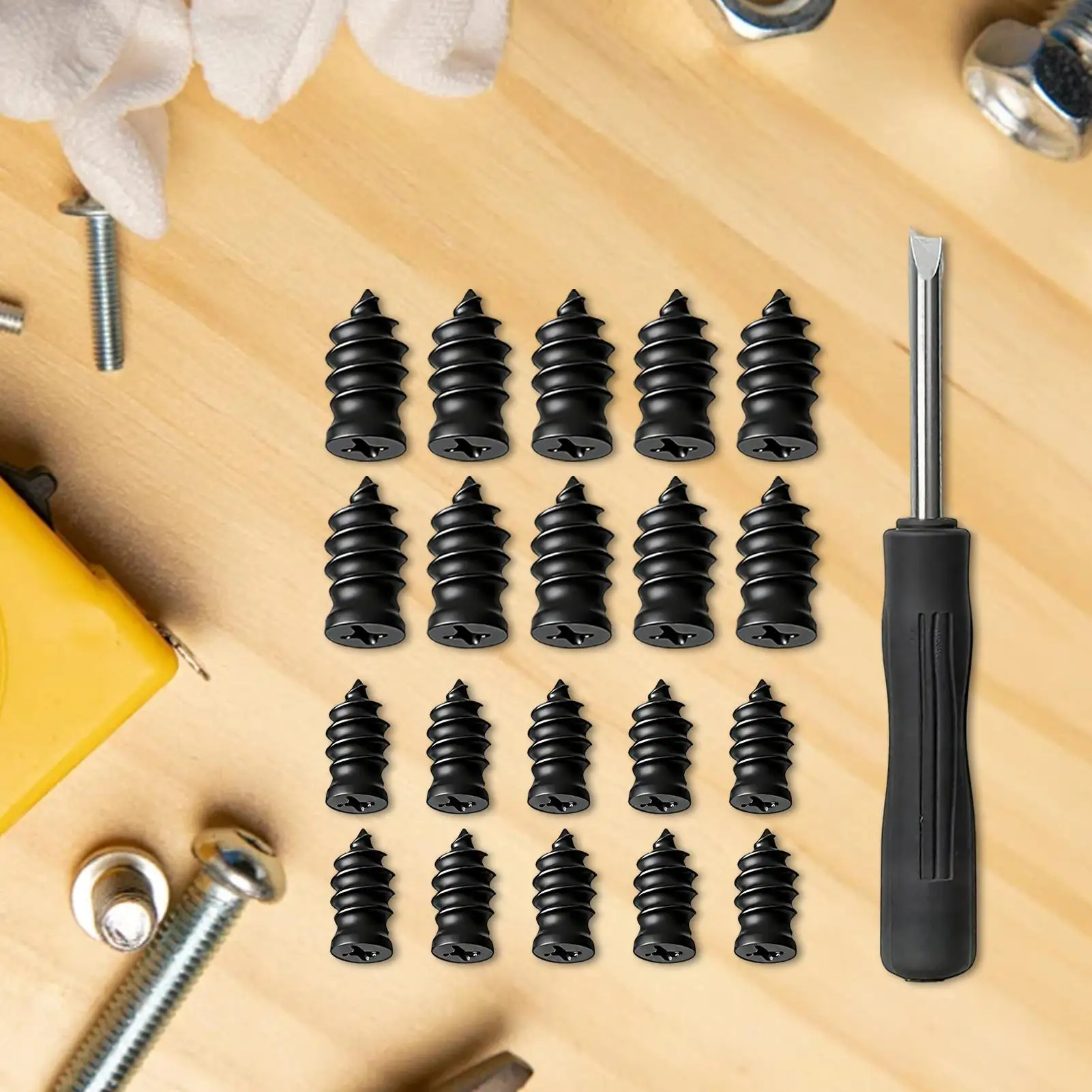 ชุดซ่อมยางแบบสกรู ชุดอุปกรณ์ซ่อมรอยรั่ว ยางรั่วซึม ซ่อมยาง ซ่อมยางฉุกเฉิน สำหรับการเดินทางไกล การเดินทางประจำวัน การตั้งแคมป์ บนทางหลวง