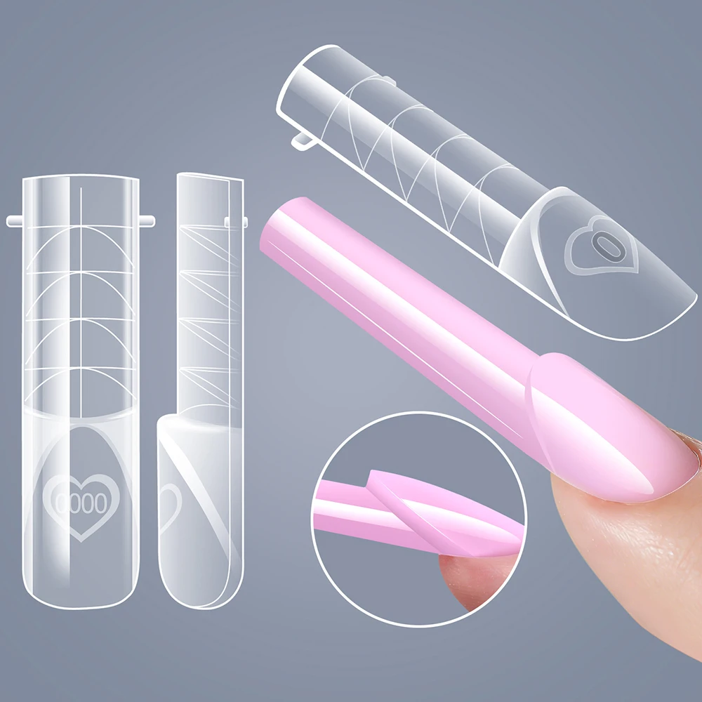 150Pcs Clear False Nail Tips 0.2mm Ultra Thin Cuticle Soft Gel Nail Tips 0.28mm Hard Sidewall Full Cover Acrylic Nail Extensions