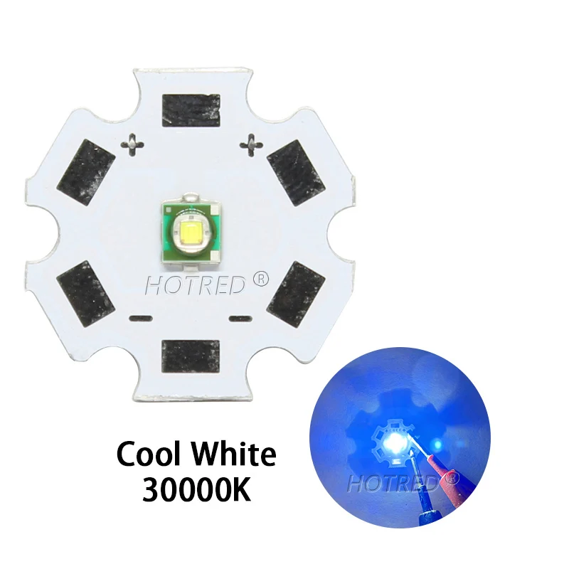 10pcs 3W 3535 LED XPE XP-E R3 High Power Chip Warm White Cold White 3000K 6500K 10000K 20000K 30000K For Flashlight torch