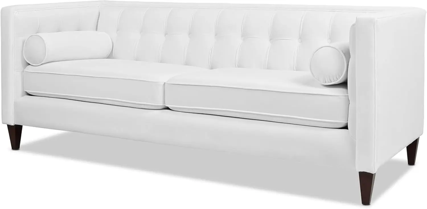 

Современный смокинг Taylor Home Jack 84 дюйма, мягкий диван, облако, белый, вельветовый, для представлений