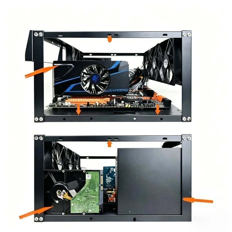 For Stackable open chassis X79 X99 dual-channel EATX motherboard 6-card bracket vertical and horizontal 3090 graphics card rack