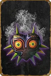 Majoras Mask intenseness. Poster Video Game Metal Tin Sign Gaming Cool Wall Decor Gifts for Gamers 12x8 inch 1pc sign sign