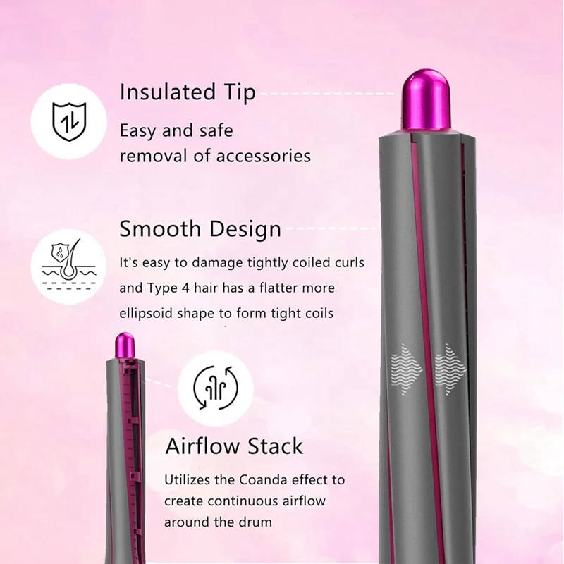 20Mm Long Curling Iron Barrels Attachment For Dyson Airwrap Styler HS05 HS01, Professional Volume And Shape Curler Tool