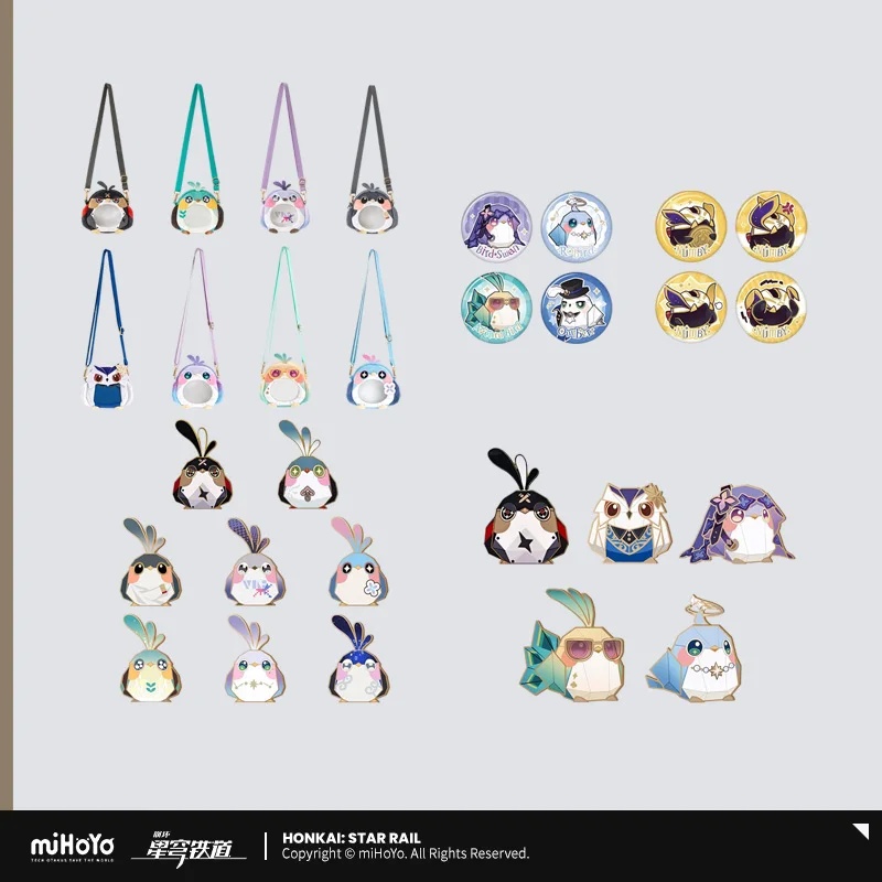 حقيبة Sunsyea Honkai Star Rail الرسمية Merch miHoYo الأصلية الأصلية من سلسلة JMDHYS حقيبة صغيرة Aventurine Dr. نسبة بروش روبن #1