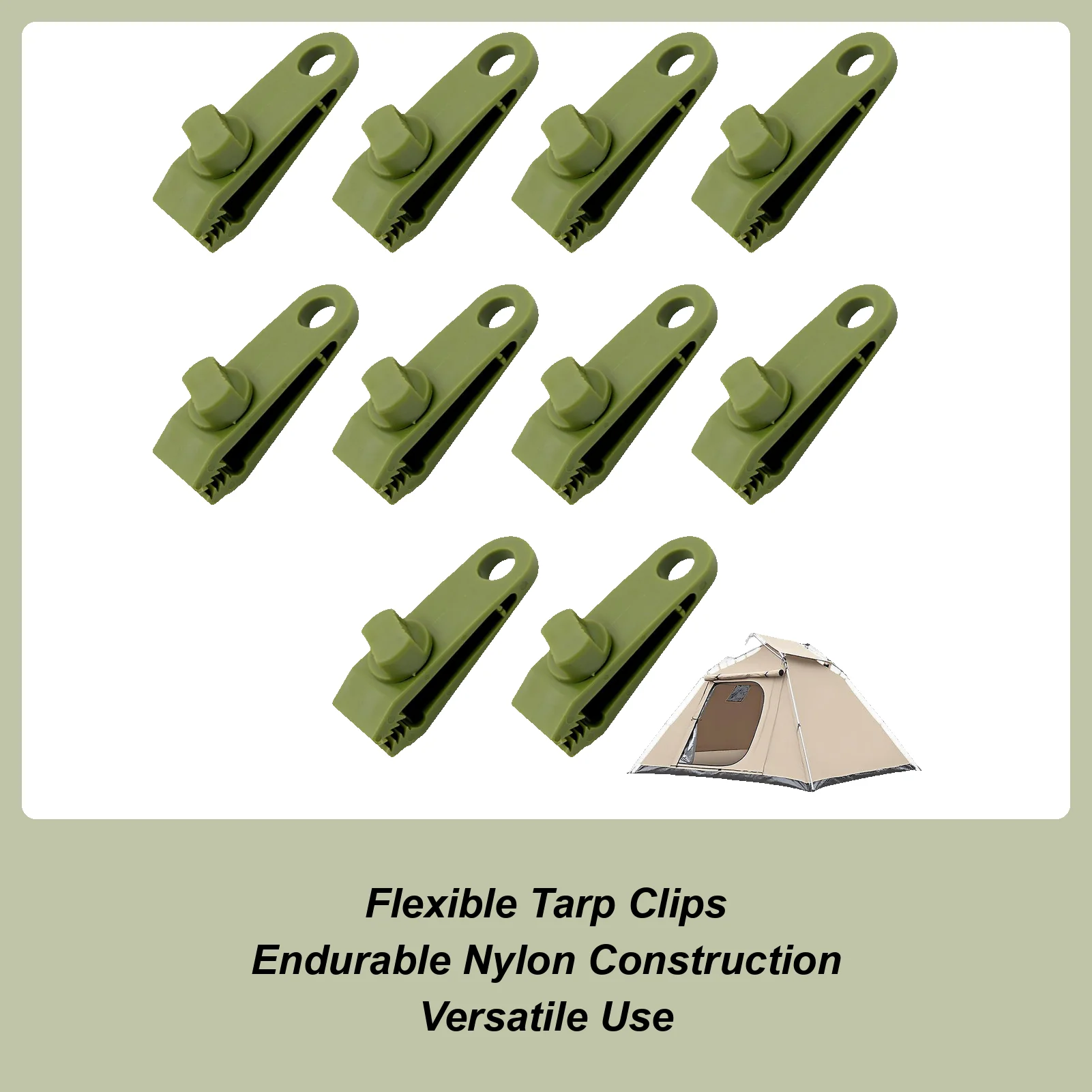 

Tarp Clamps 10-Pieces Heavy Duty Awning Cover Clips Adjustable Lock Grip Fasteners Canopy Locking Accessories For Fishing Picnic