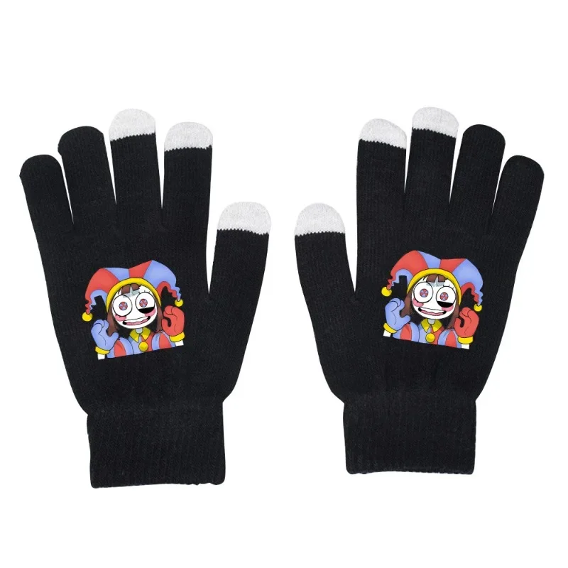 مذهلة قفازات السيرك الرقمية أنيمي الدافئة شاشة تعمل باللمس القفازات لطيف الكرتون غرزة قفازات متماسكة لعب بنين بنات تأثيري قفازات #1